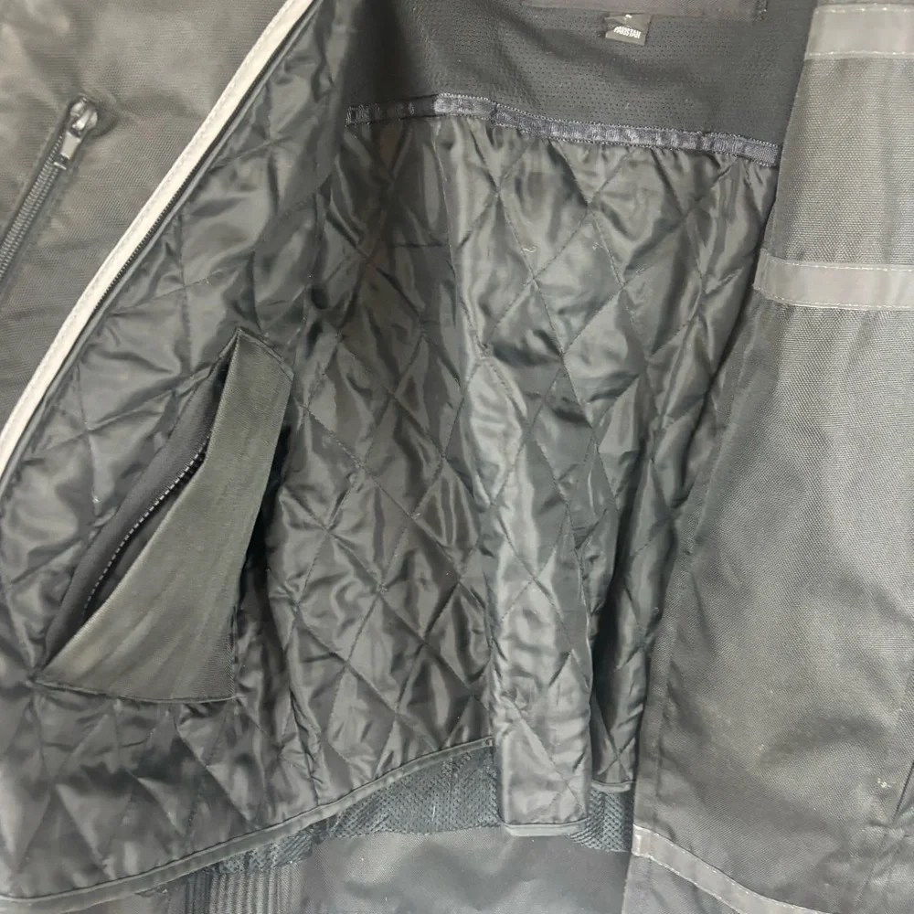 Revolution Gear Motorcycle jacket in black nylon-Men’s Large